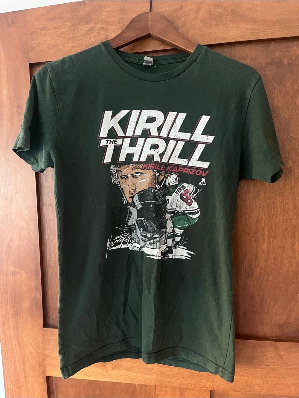 Kirill Kaprizov 'Kirill The Thrill' Forest Green Graphic Tee